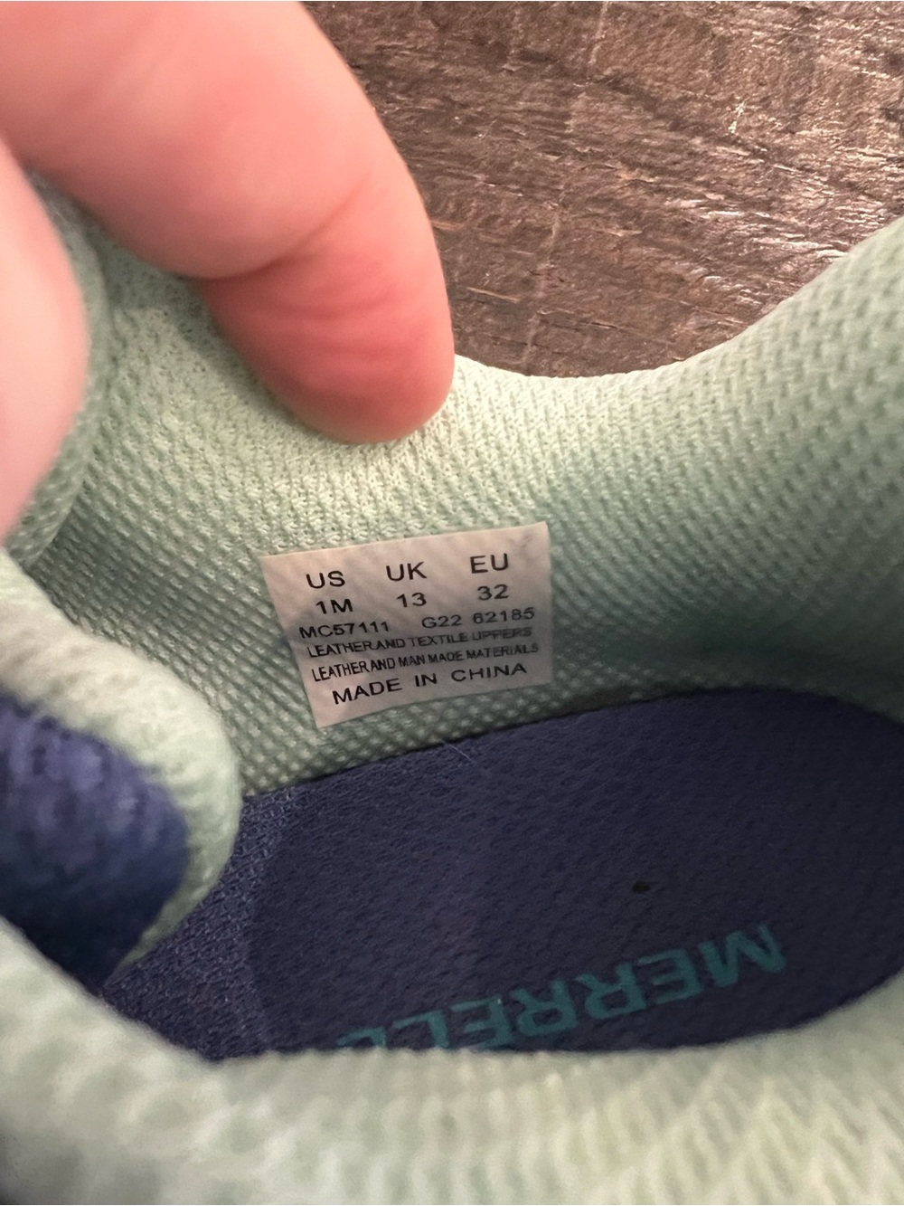 Merrell Kids Gray Sneakers with Teal & Blue Accents - Picture 2 of 7